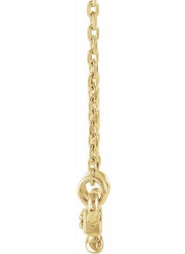14K White Gold .08 CTW Natural Diamond Rope Bar 16-18