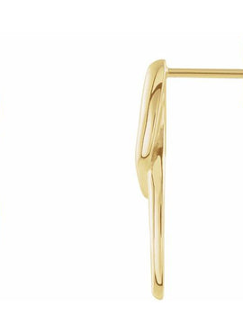 14K White Gold Freeform Earrings