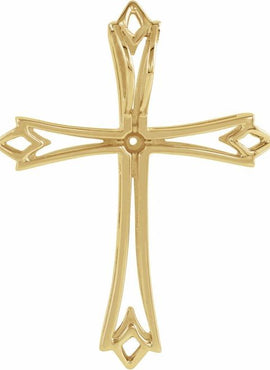 18K Yellow Gold Cross Pendant