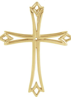 18K Yellow Gold Cross Pendant