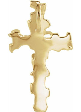 14K White Gold Cross Pendant