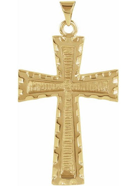 14K White Gold Cross Pendant