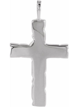 Sterling Silver Nugget Cross Pendant
