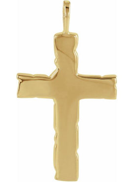 Sterling Silver Nugget Cross Pendant
