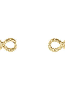 14K White Gold Infinity-Inspired Rope Earrings
