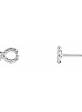 14K White Gold Infinity-Inspired Rope Earrings