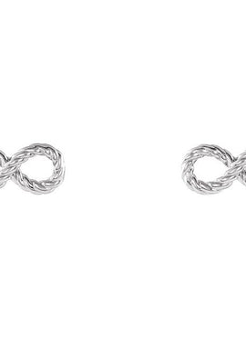 14K White Gold Infinity-Inspired Rope Earrings