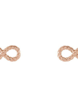 14K White Gold Infinity-Inspired Rope Earrings
