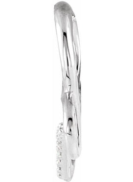 14K White Gold .06 CTW Natural Diamond Infinity-Inspired Heart Pendant