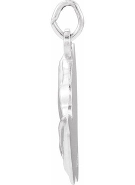 14K Yellow Gold 15.75x13 mm Praying Hands Pendant