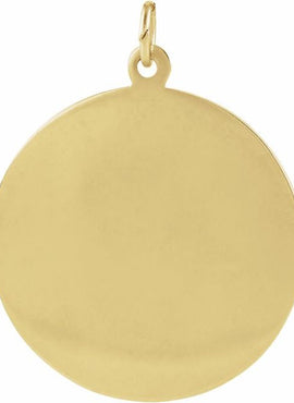 Sterling Silver 18 mm Round St. Raphael 18