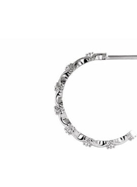 Platinum .04 CTW Natural Diamond Hoop Earrings