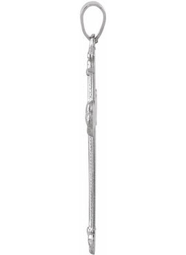 14K Yellow Gold 25x16 mm Cross Pendant