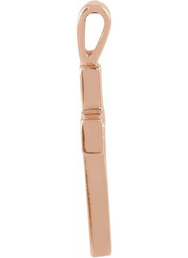 14K Rose Gold Cross Pendant