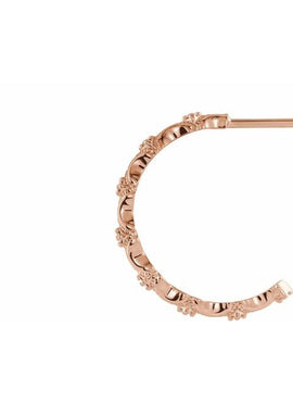 Platinum .04 CTW Natural Diamond Hoop Earrings
