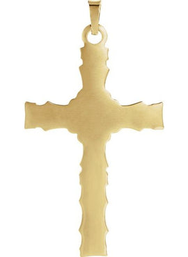 14K Yellow/White Gold 36x24 mm Crucifix Pendant