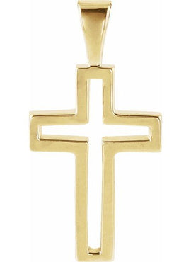 14K Rose Gold Cross Pendant