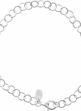 Sterling Silver 4.6 mm Knurled Rolo 7