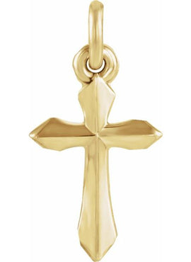 14K White Gold Cross 18