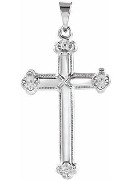 14K Yellow Gold 25x16 mm Cross Pendant