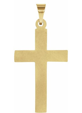 14K Yellow Gold 21x13.5 mm Cross Pendant