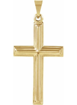 14K Yellow Gold 24x14 mm Cross Pendant