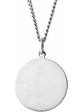 Sterling Silver 18 mm Round St. Raphael 18
