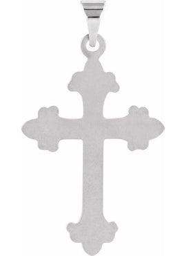 Platinum 24x17.5 mm Cross Pendant