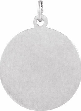 14K Yellow Gold 18 mm Round St. Francis of Assisi Medal