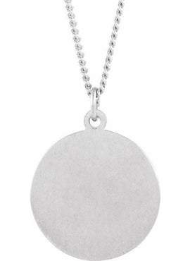 14K Yellow Gold 18 mm Round St. Francis of Assisi Medal