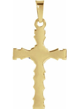 14K Yellow/White Gold 36x24 mm Crucifix Pendant