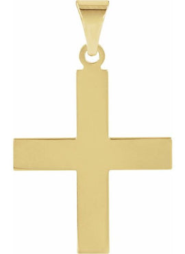 14K White Gold 15.5x14 mm Greek Cross Pendant