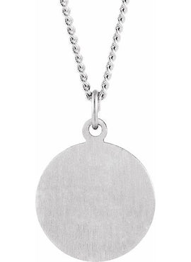Sterling Silver 18 mm Round St. Luke Medal 18