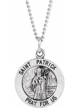 Sterling Silver 15 mm St. Patrick Medal