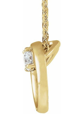 14K White Gold 1/10 CT Natural Diamond Circle 16-18
