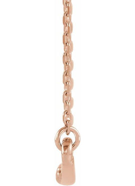 Sterling Silver .05 CTW Natural Diamond Curved Bar 16-18