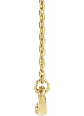 Sterling Silver .05 CTW Natural Diamond Curved Bar 16-18