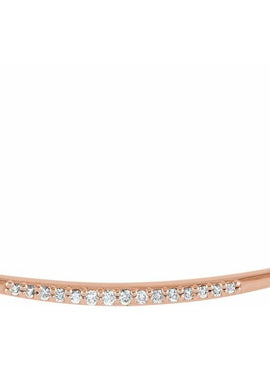 Sterling Silver .05 CTW Natural Diamond Curved Bar 16-18