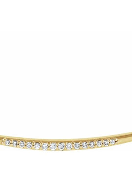 Sterling Silver .05 CTW Natural Diamond Curved Bar 16-18