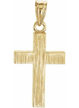 14K Yellow Gold 30x20 mm Cross Pendant