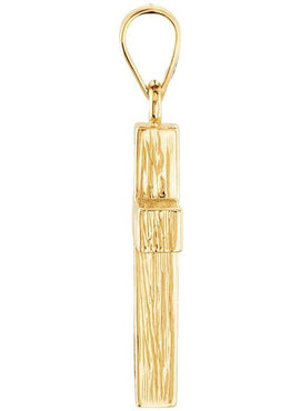 14K Yellow Gold 30x20 mm Cross Pendant