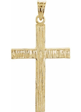 14K Yellow Gold 30x20 mm Cross Pendant