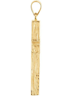 14K Yellow Gold 30x20 mm Cross Pendant