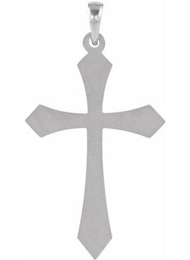 14K Yellow Gold 32x21 mm Cross Pendant