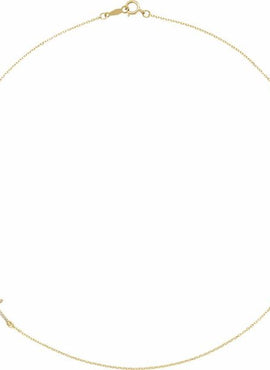 14K White Gold .04 CTW Natural Diamond Off-Center Sideways Cross 16