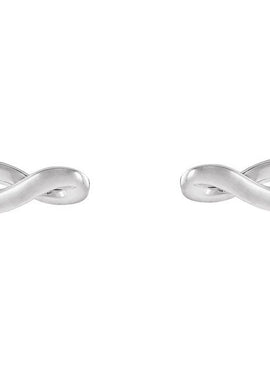 14K White Gold Infinity-Inspired Earrings