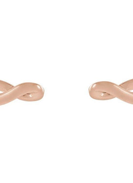 14K White Gold Infinity-Inspired Earrings