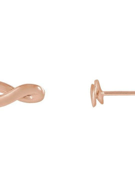 14K White Gold Infinity-Inspired Earrings