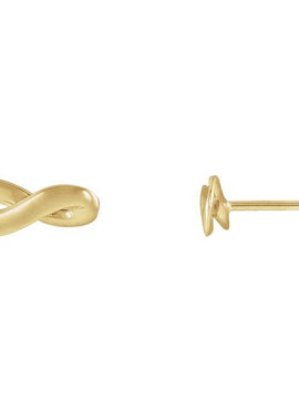 14K White Gold Infinity-Inspired Earrings