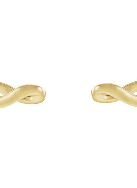 14K White Gold Infinity-Inspired Earrings